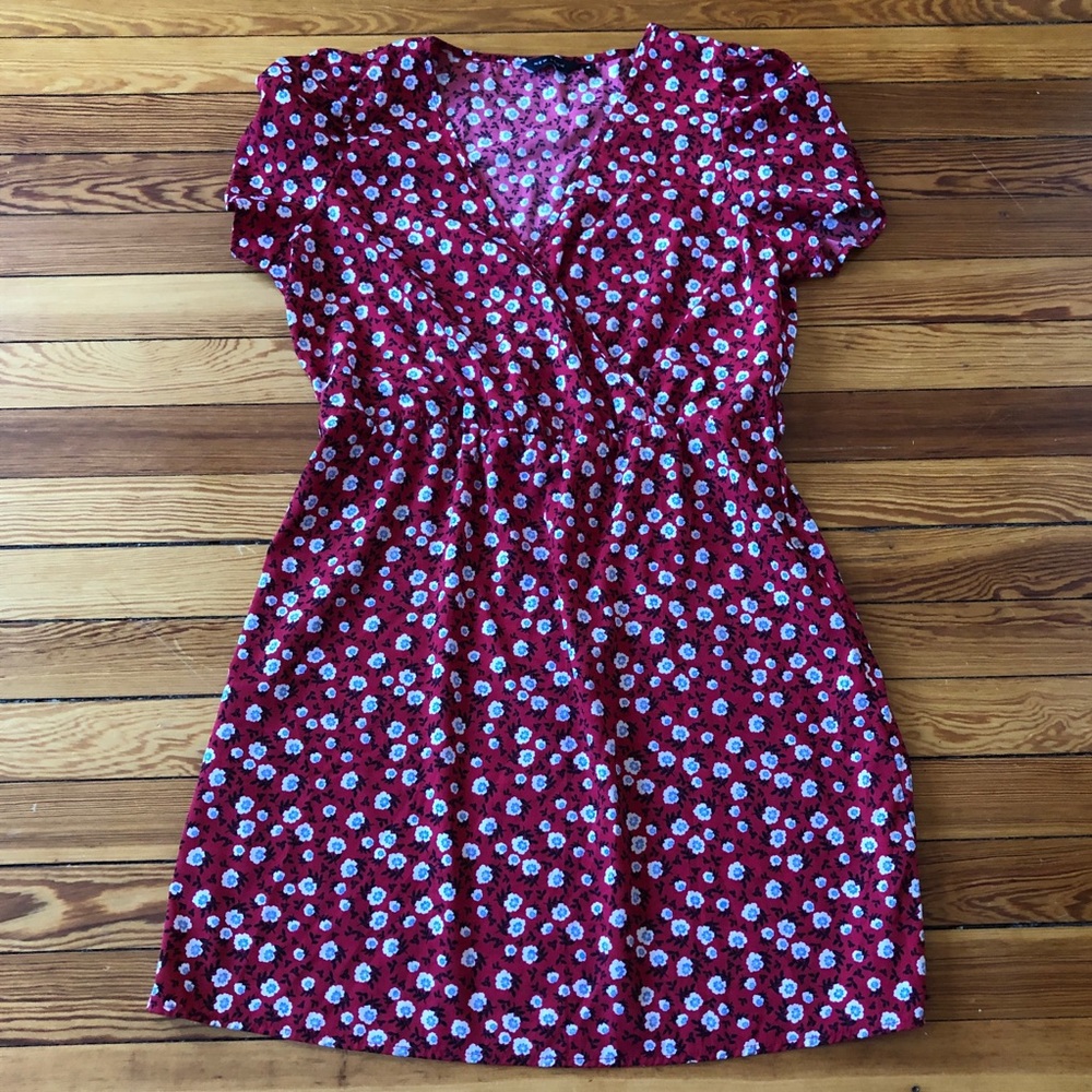 Cute Red Floral Print Dress from New Look (UK)